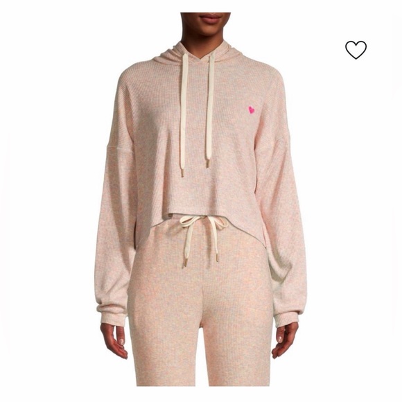 Lea & Viola Cropped Marled Hoodie - Picture 1 of 8